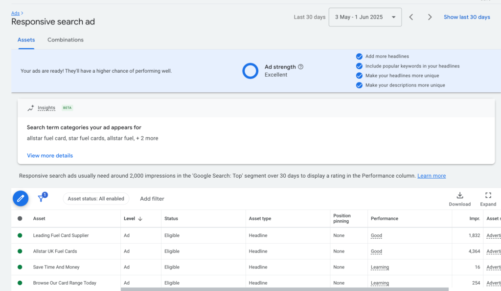 Full Google Ads Rebuild Drives +184% Lead Volume