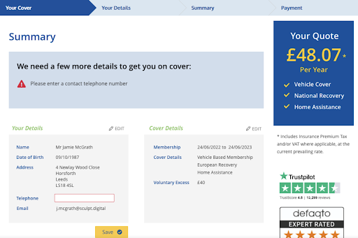 Redesigned Summary Page Lifts Policy Completions by 15%